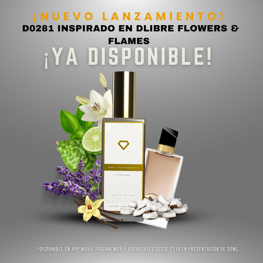 D0281  Inspirado en D LIBRE FLOWERS & FLAMES