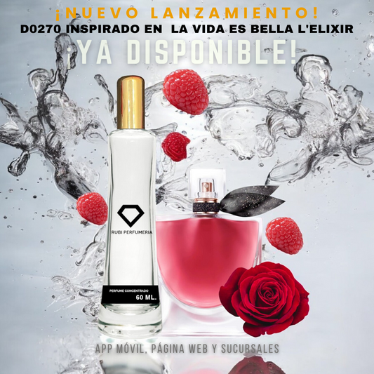 Perfume D0270 inspirado en  DLA VIDA ES BELLA L'ELIXIR