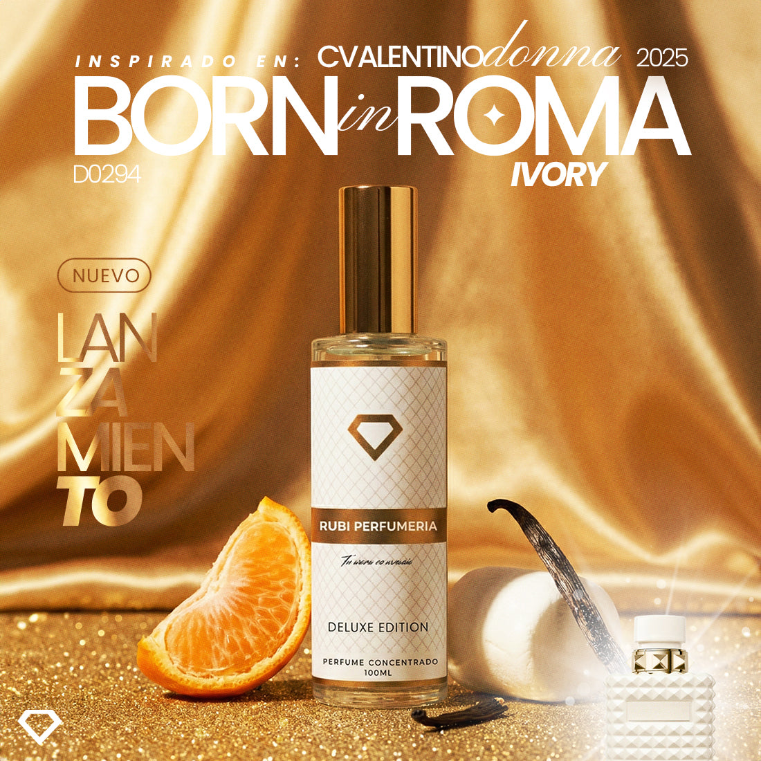 D0294 Inspirado en DONNA BORN IN ROMA IVORY