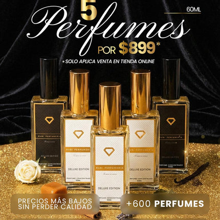 Arma tu pack de 5 perfumes 60ml por $899